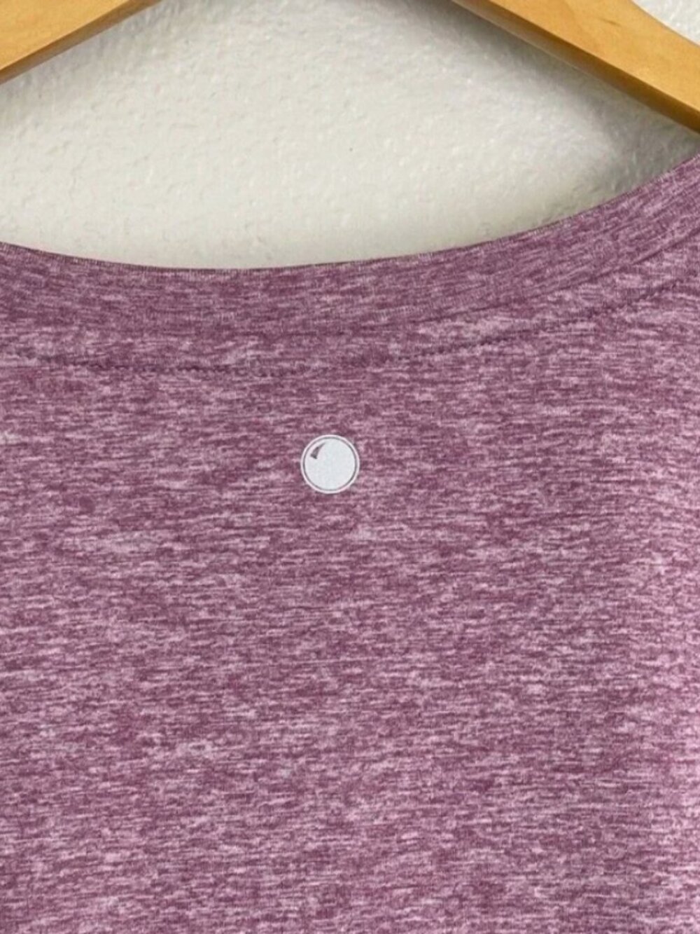 Yogalicious🌸 Sz S Crop Top Purple* Mauve Space Dye* Twist-Front - Picture 10 of 13